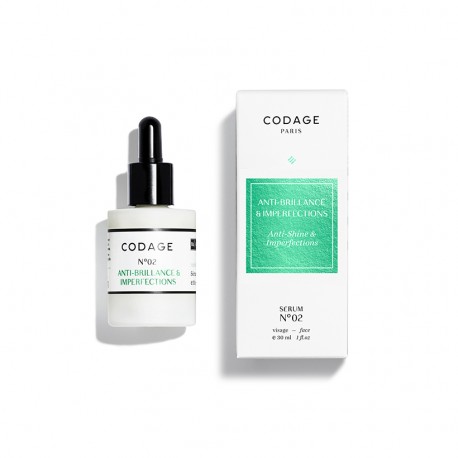 CODAGE SERUM N°2 Anti-Brillance et Imperfections 30ml CODAGE SERUM N°2 Anti-Brillance et Imperfections 30ml